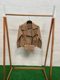 Chaqueta polipiel bolso