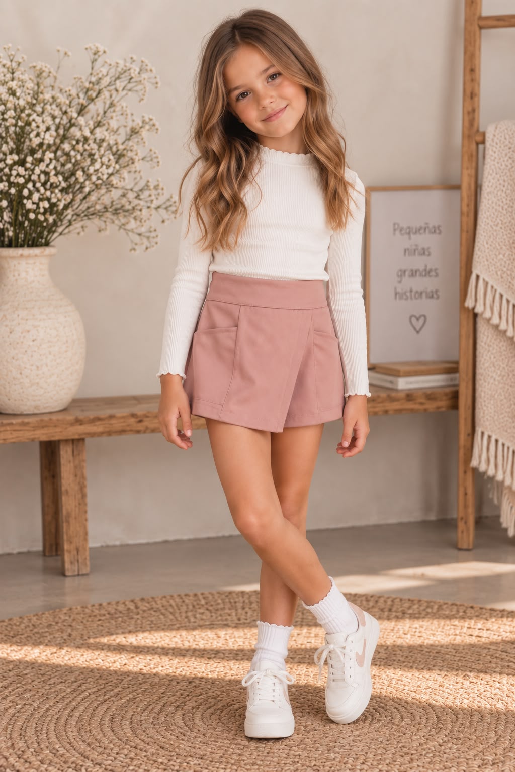 Pantalón falda polipiel