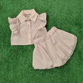 Conjunto Abullonado beige