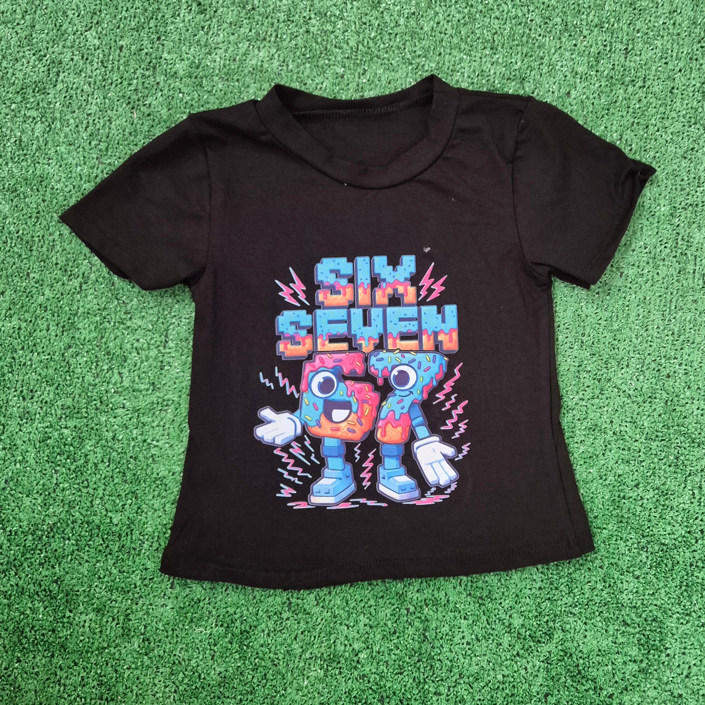Camiseta Sixseven negra azul