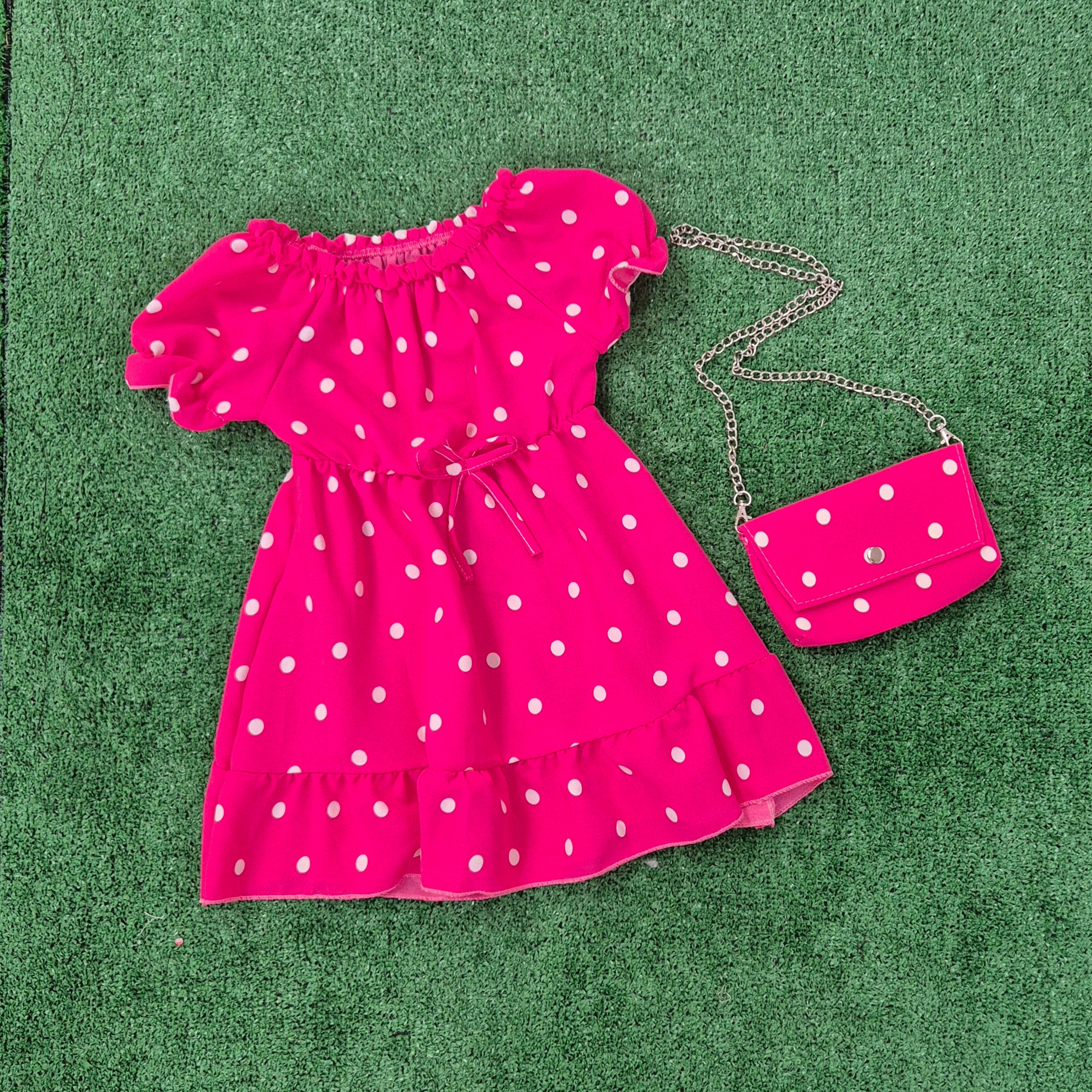 Vestido Lunares fucsia