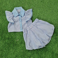 Conjunto Abullonado azul