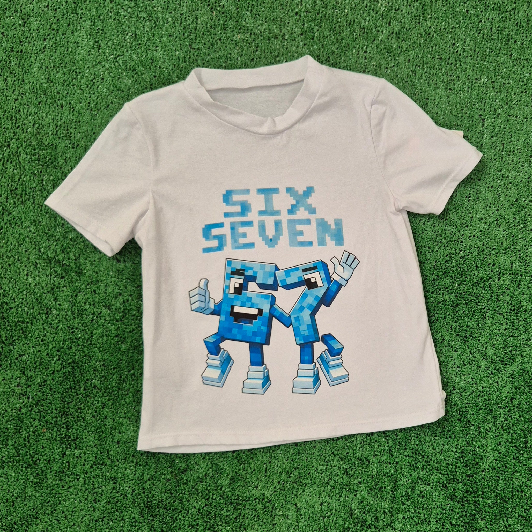 Camiseta Sixseven blanca azul