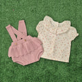 Conjunto Hilo flores rosa