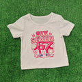 Camiseta Sixseven blanca rosa