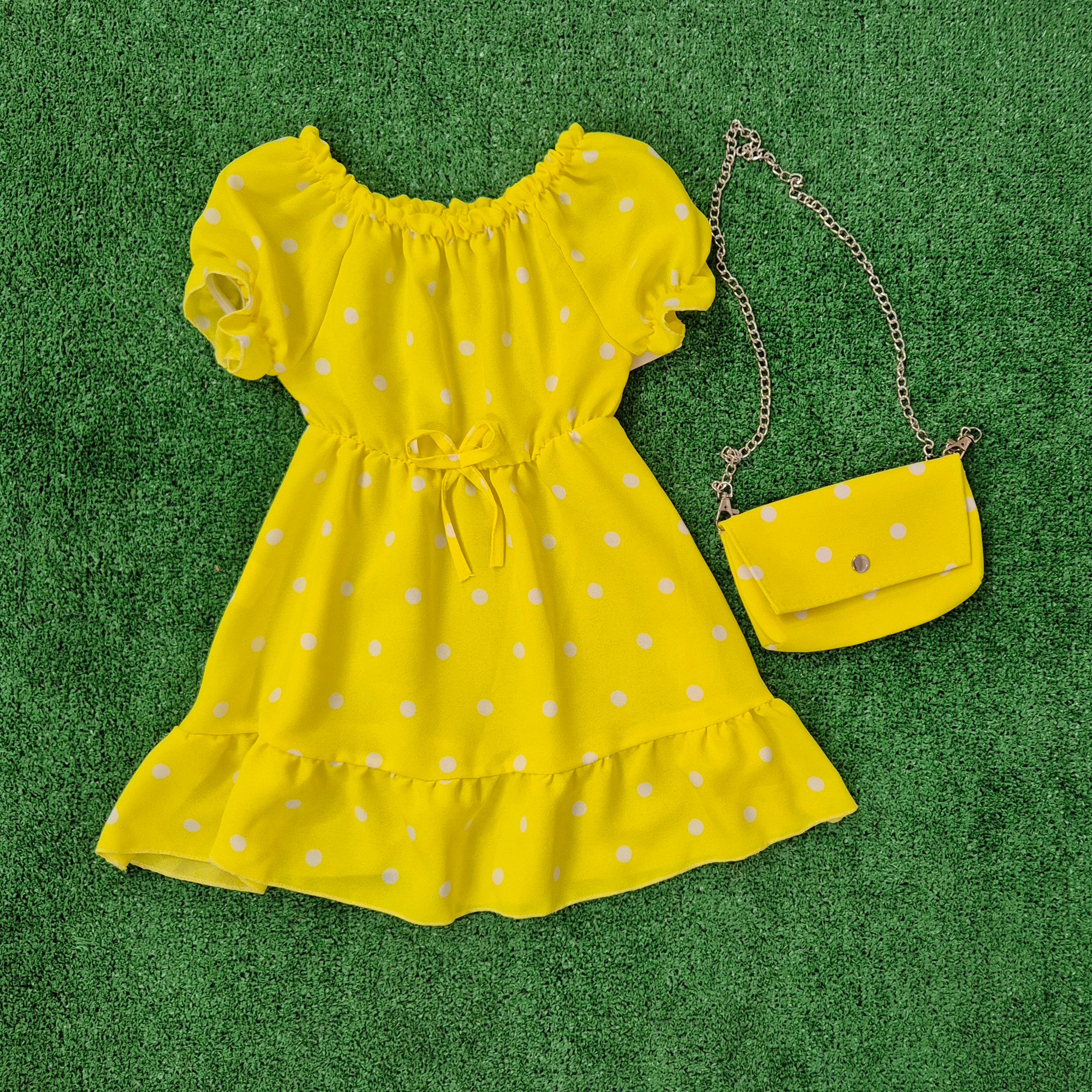 Vestido Lunares amarillo