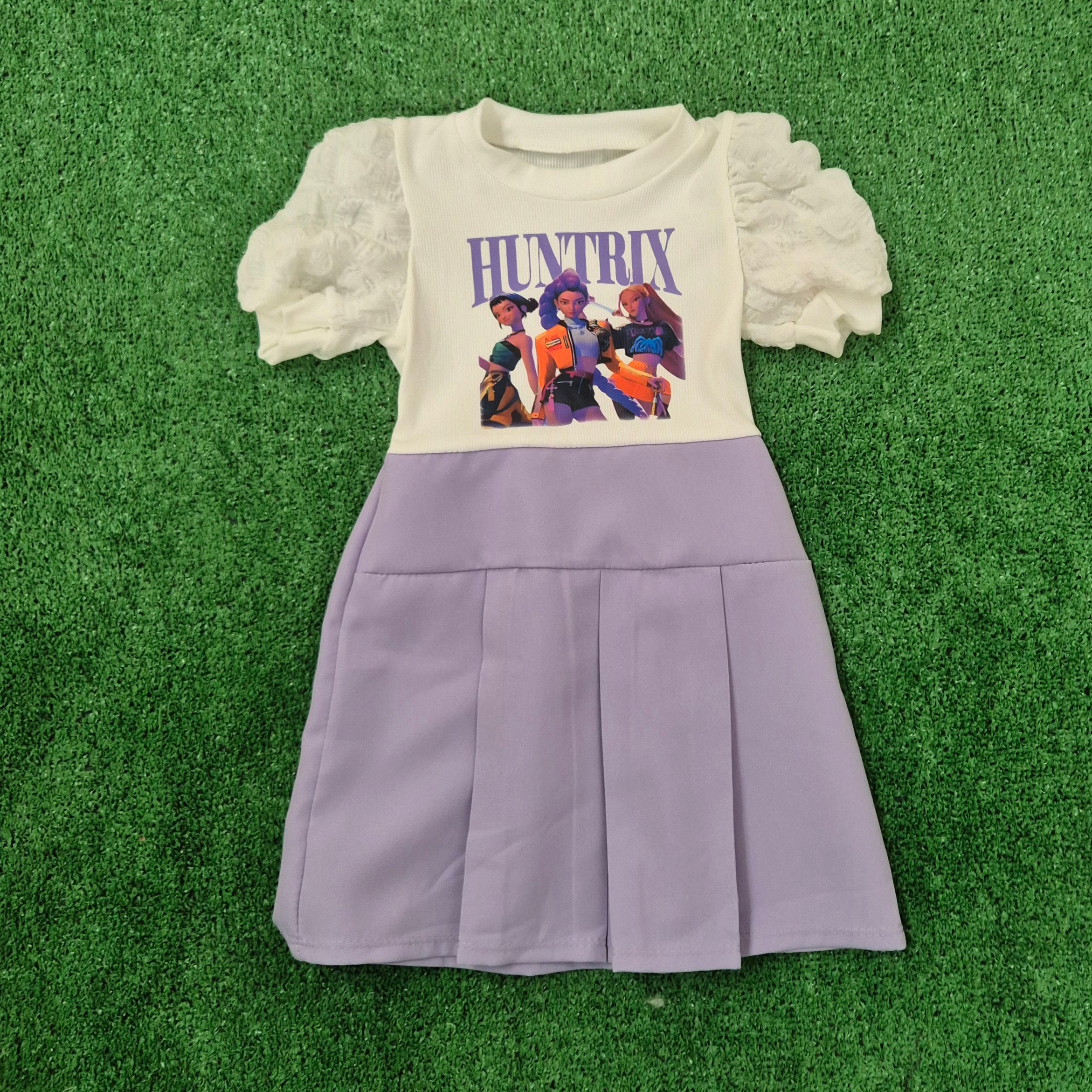 Vestido abullonado kpop lila