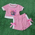 Conjunto Huntrix lazo rosa