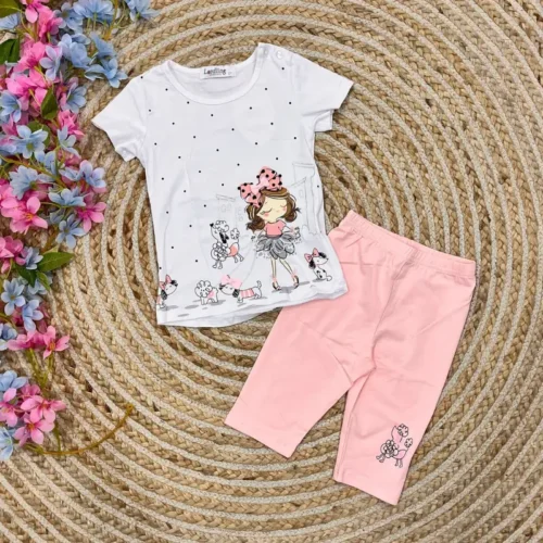 Conjunto Caniche Rosa