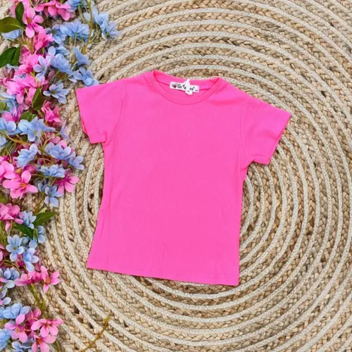 Camiseta Canalé Básica Fucsia