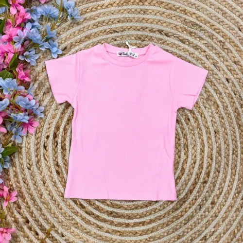 Camiseta Canalé Básica Rosa