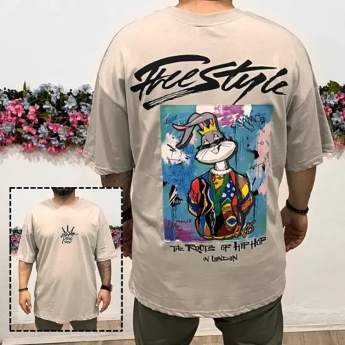 Camiseta Hiphop  Gris