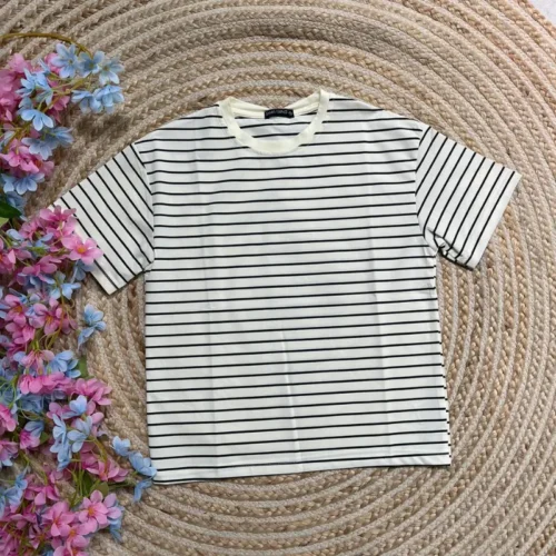 Camiseta Saona Beige Negra