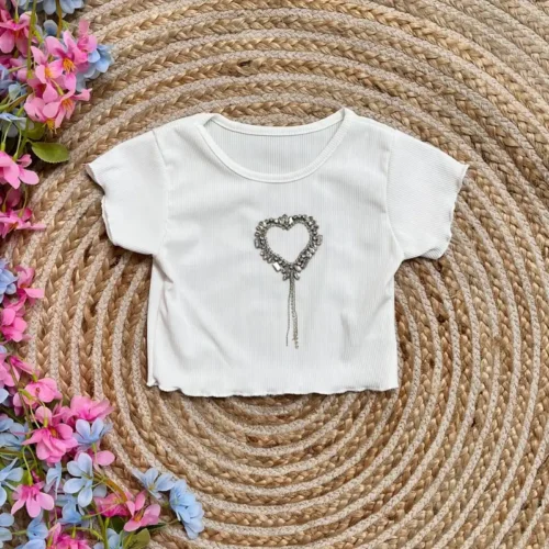 Camiseta Corazon Blanca