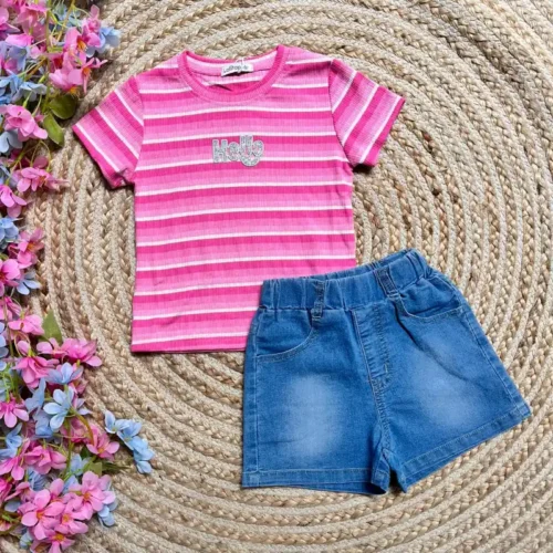 Conjunto Hello Fucsia