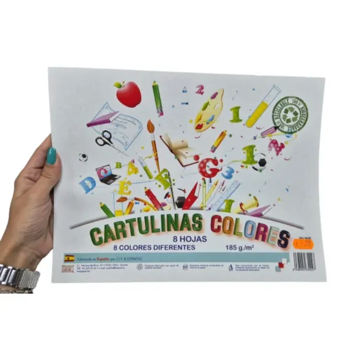 Bloc cartulina 8 colores